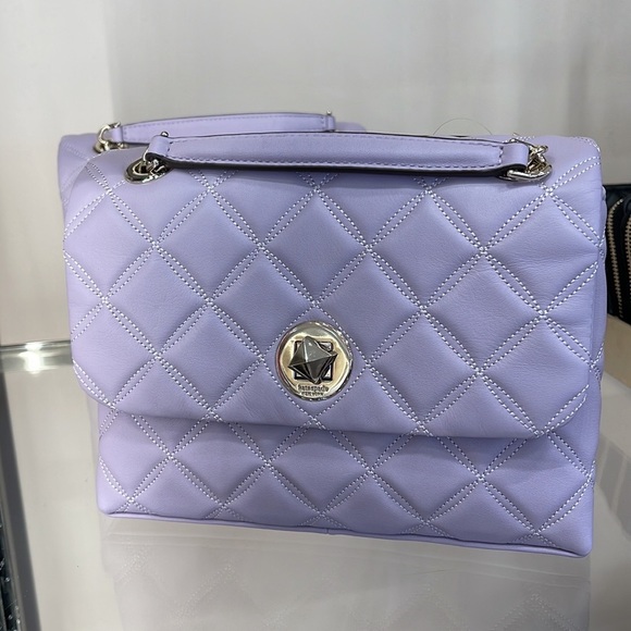 Kate Spade WKRU7074 Natalia Small Flap Crossbody In Lilac Frost - Picture 12 of 16